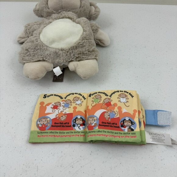 Five Little Monkeys Puppet with Soft Story Book Plush Toy Stuffed Animal Demdaco - Picture 6 of 10